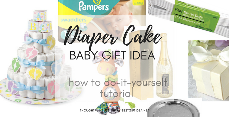 diaper cake easy baby gift baby shower gift idea