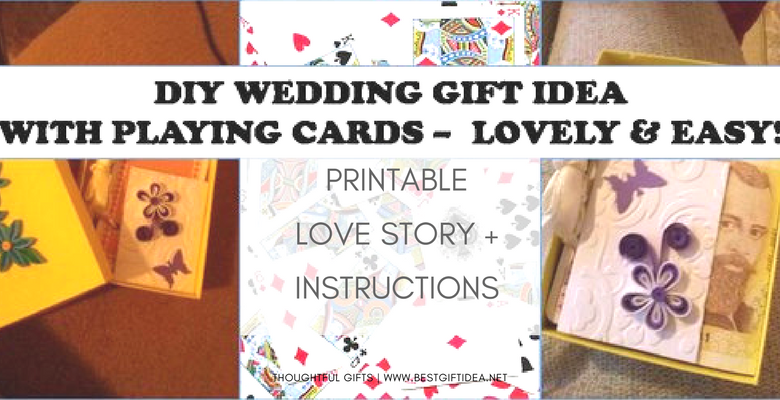 DIY WEDDING GIFT IDEA LOVE STORY BOOKLET WITH PLAYING CARDS