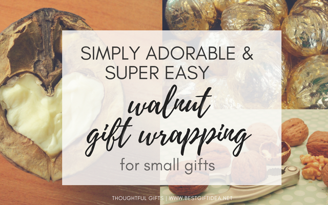 creative easy gift wrapping idea with walnut inspired by nature