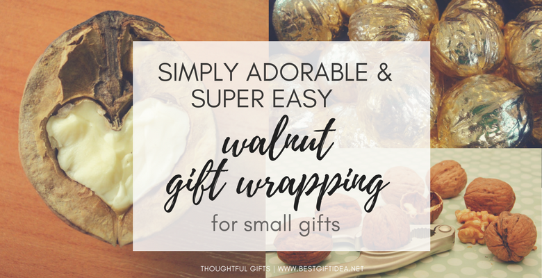 creative easy gift wrapping idea with walnut inspired by nature