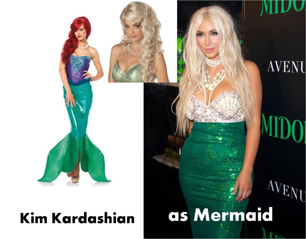 celebrities Halloween mermaid costume inspirational idea by Kim Kardashian