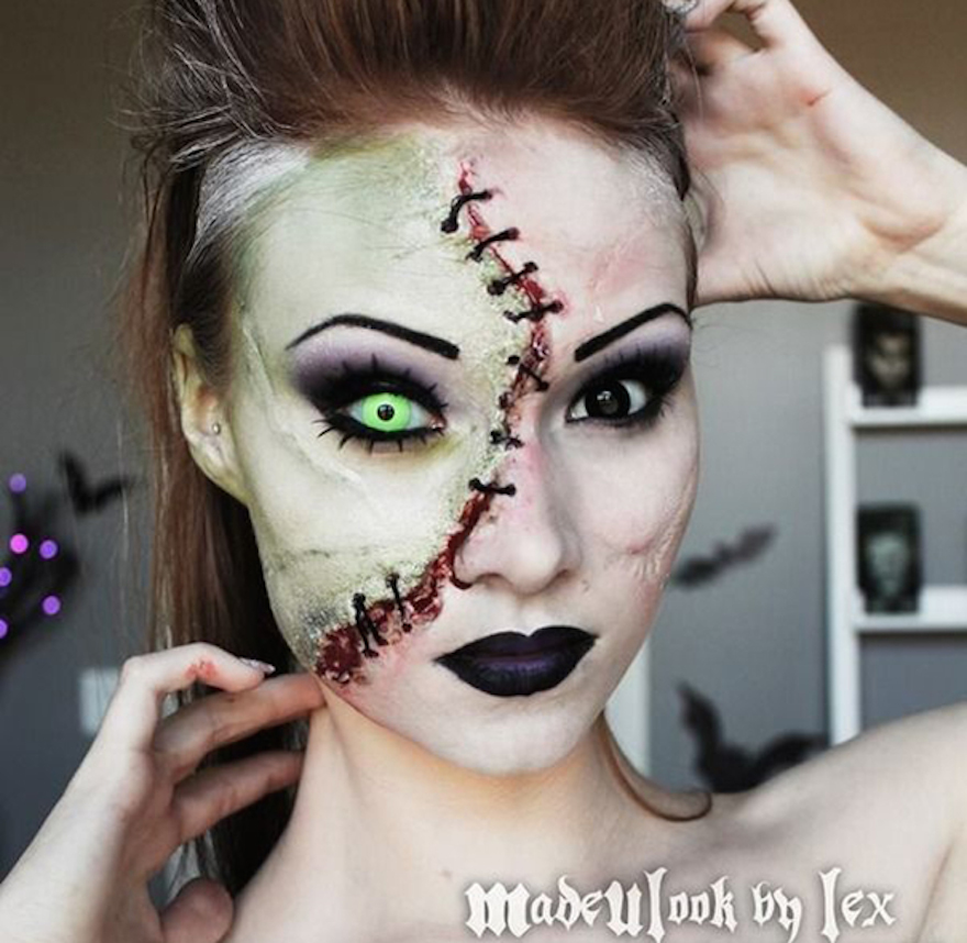 scary halloween make up for her