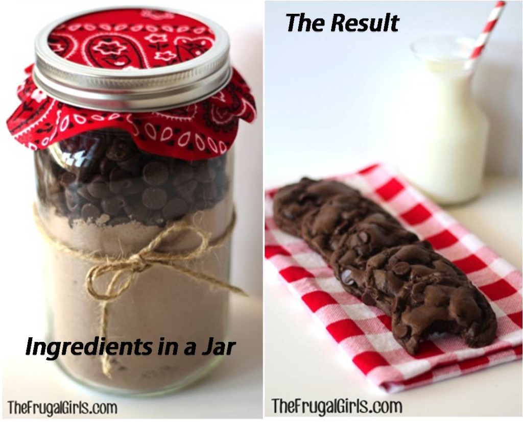 chocolate cookies gift in a jar recipe