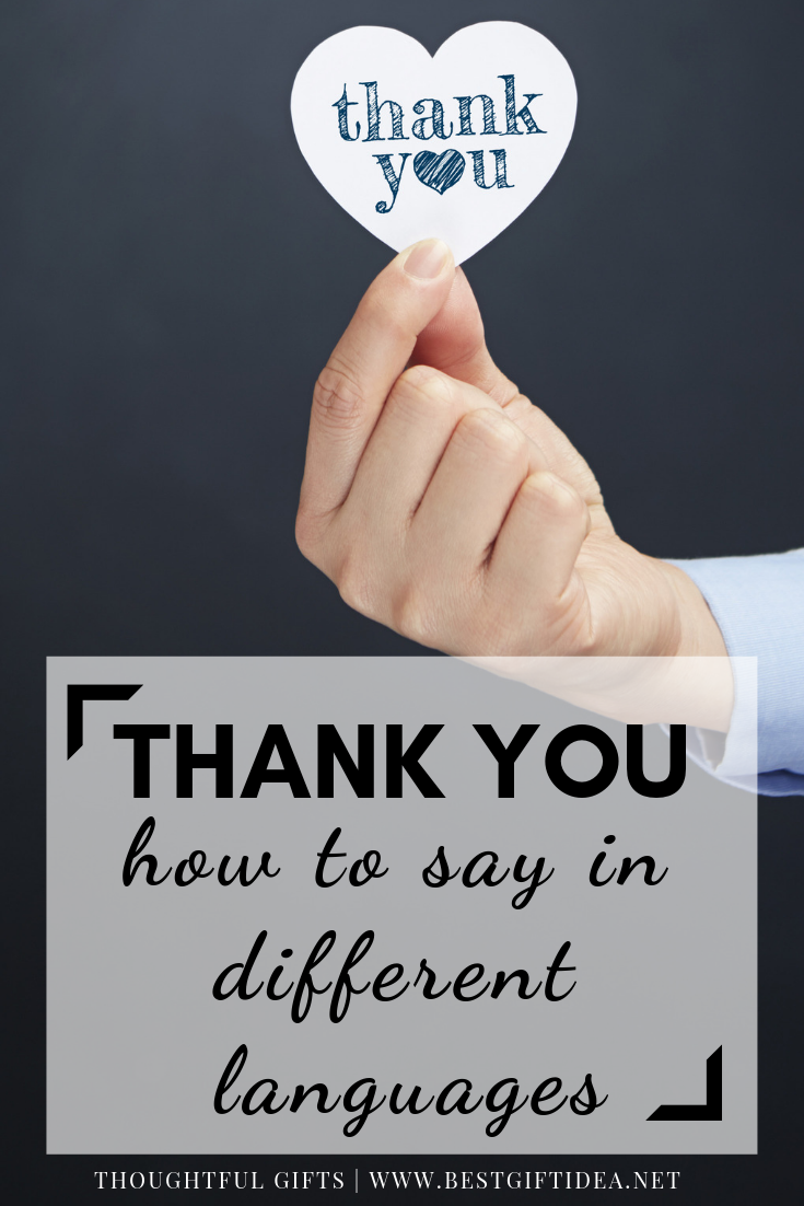 THANK YOU - HOW TO SAY IN DIFFERENT LANGUAGES