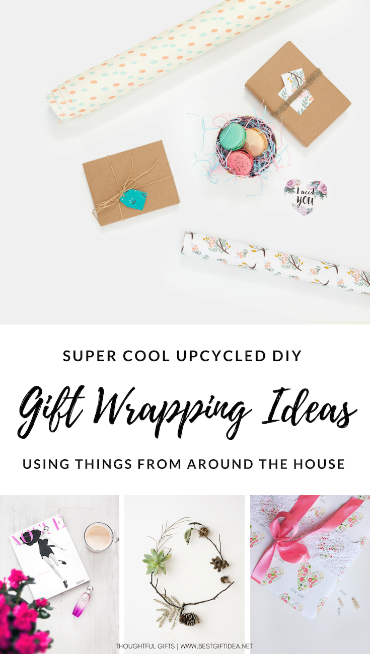 super cool ideas how to upcycle things fropm around the house-gift wrapping