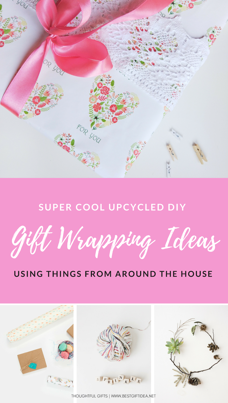 super cool upcycled DIY gift wrapping ideas using things from around the house