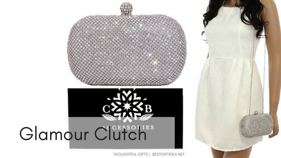 glamour clutch with crystals