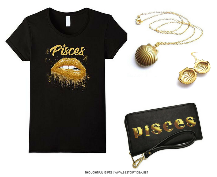 pisces gold gift set