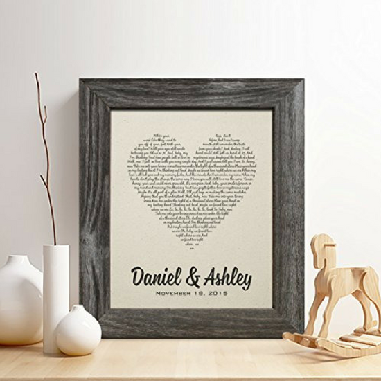 second wedding anniversary gift canvas art