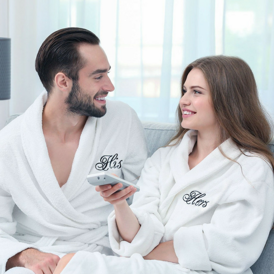 second wedding anniversary gift cotton bathrobes