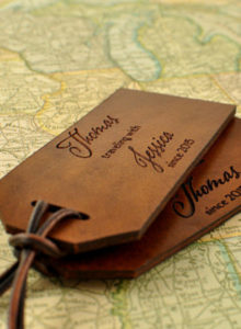 1-550-750 leather gifts for 3rd wedding anniversary-leather luggage tags