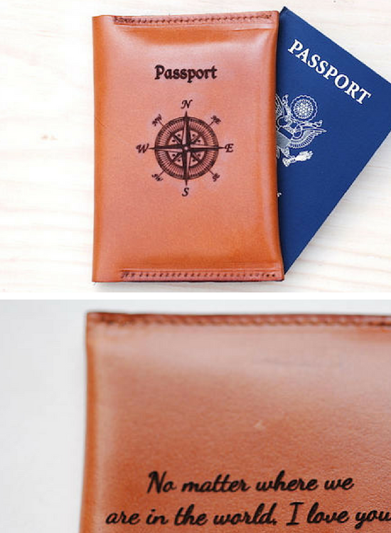 10-550-750 leather gifts for 3rd wedding anniversary-leather passport holder for him