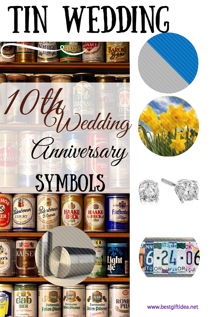 10th anniversary symbol, gemstone, flower,color