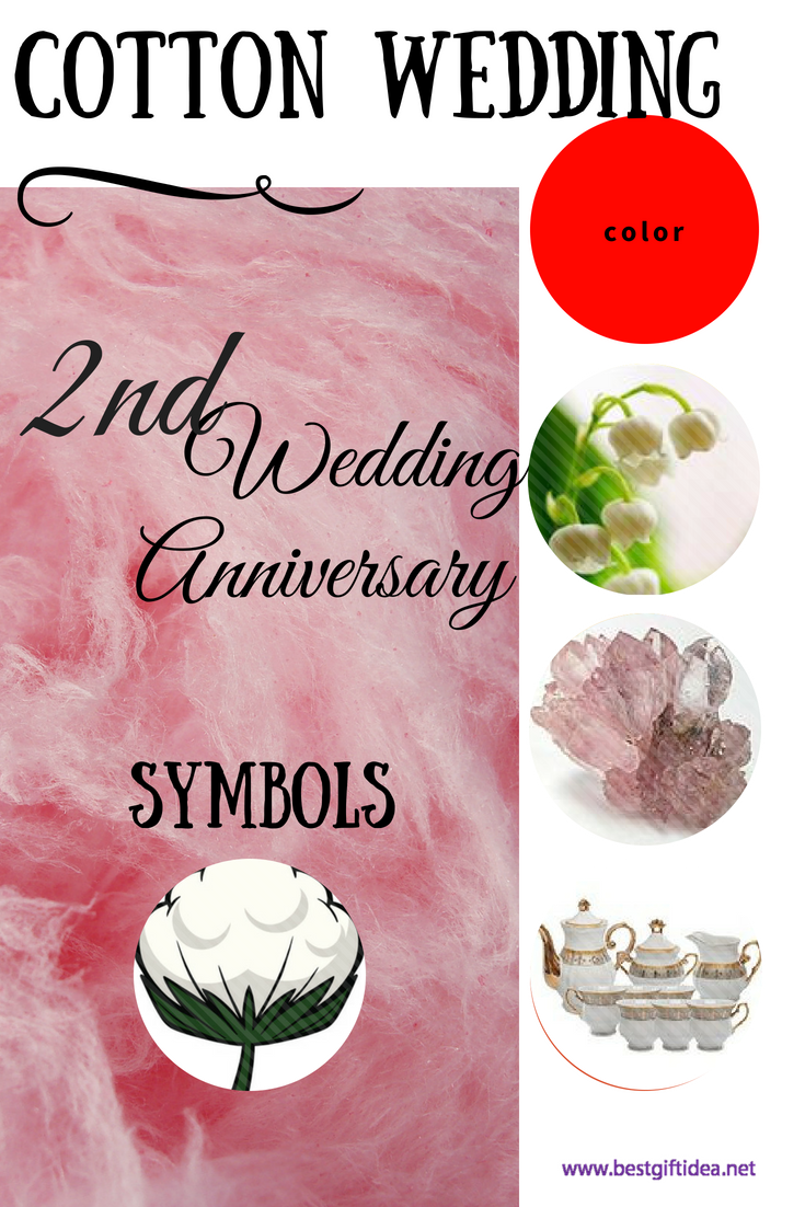 2nd anniversary symbol, gemstone, flower,color