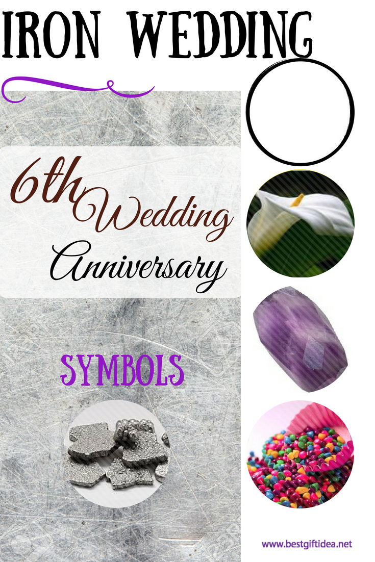 6th anniversary symbol, gemstone, flower,color