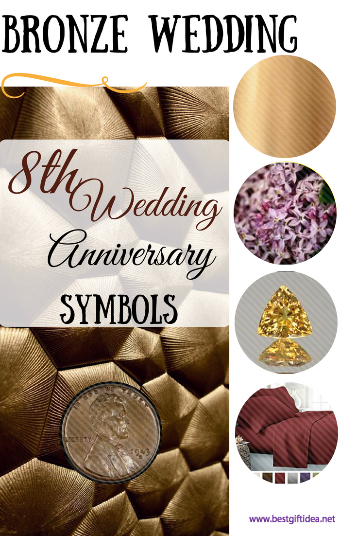 8th anniversary symbol, gemstone, flower,color