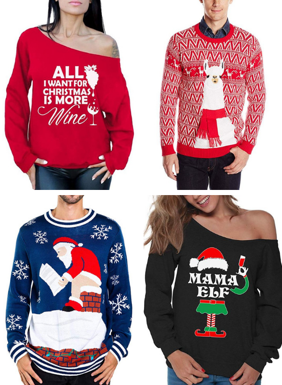 Christmas gag gifts ugly sweater
