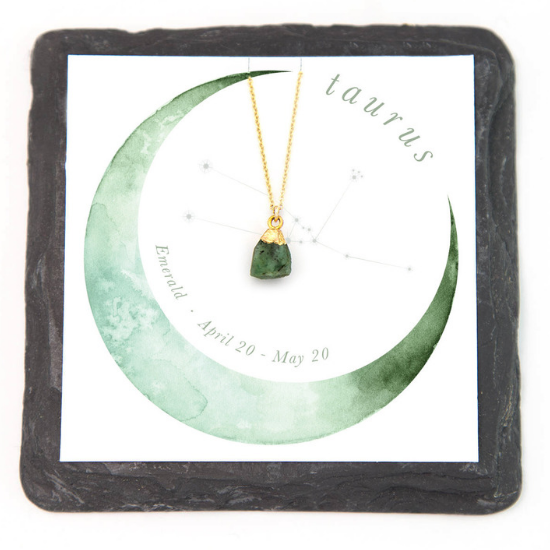 1. Emerald Taurus gemstone gift