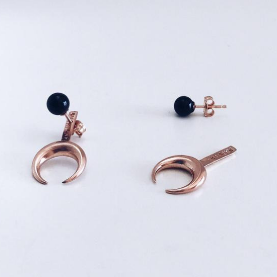 MOON ANDF tAURUS EARRINGS