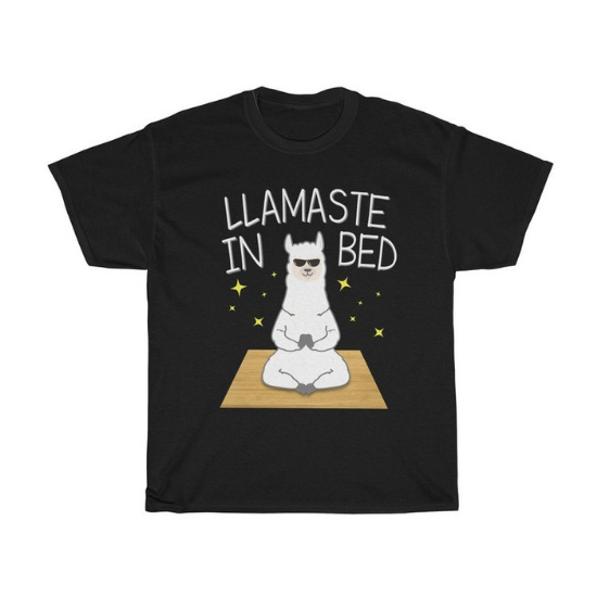 llamaste in bed t-shirt