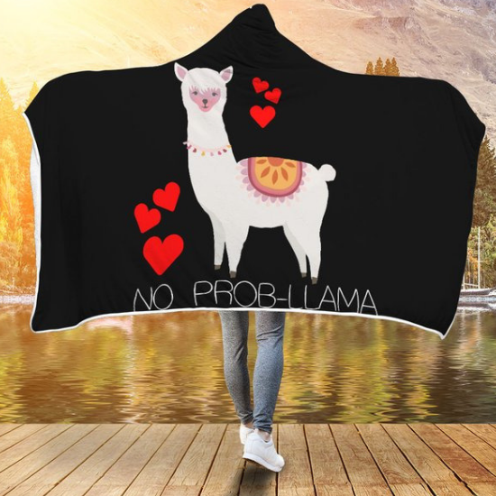 no probllama hoodie blanket