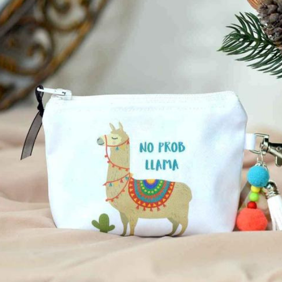 no probllama wallet make up bag